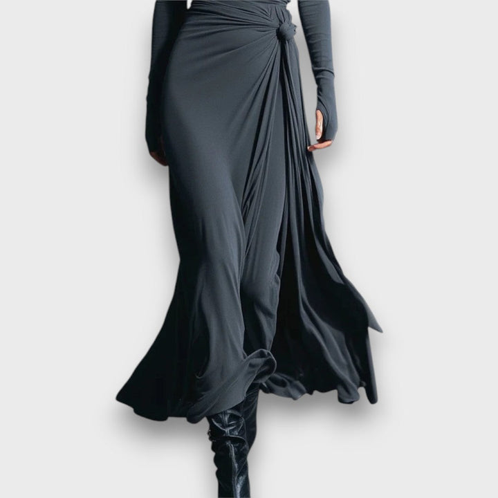 Renna – Sculpted Wrap Maxi with Modern Flow