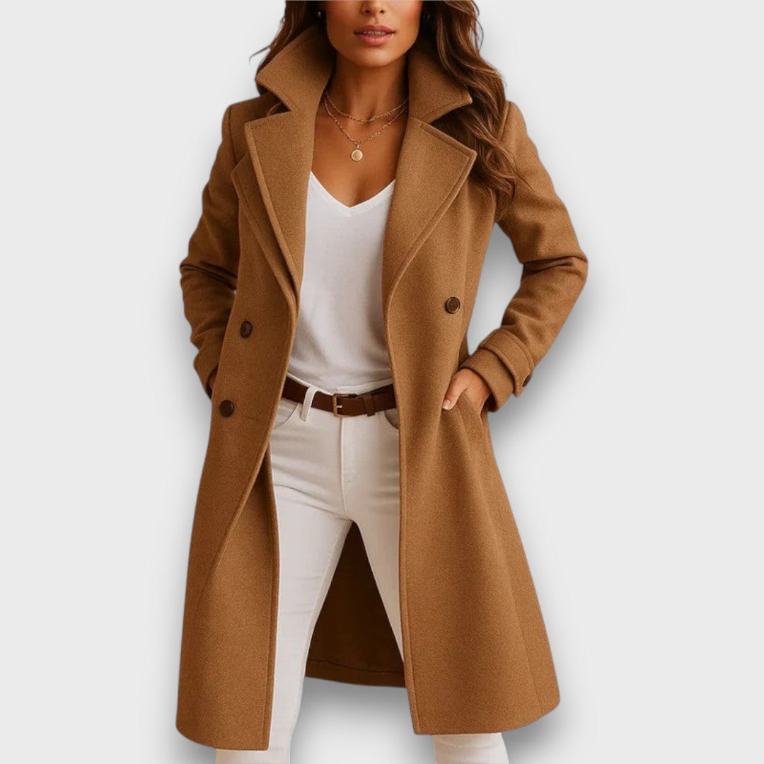 Milenna – Classic Double-Breasted Wool Coat