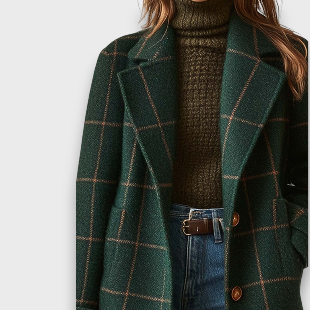 Avalynith – Plaid Tweed Coat