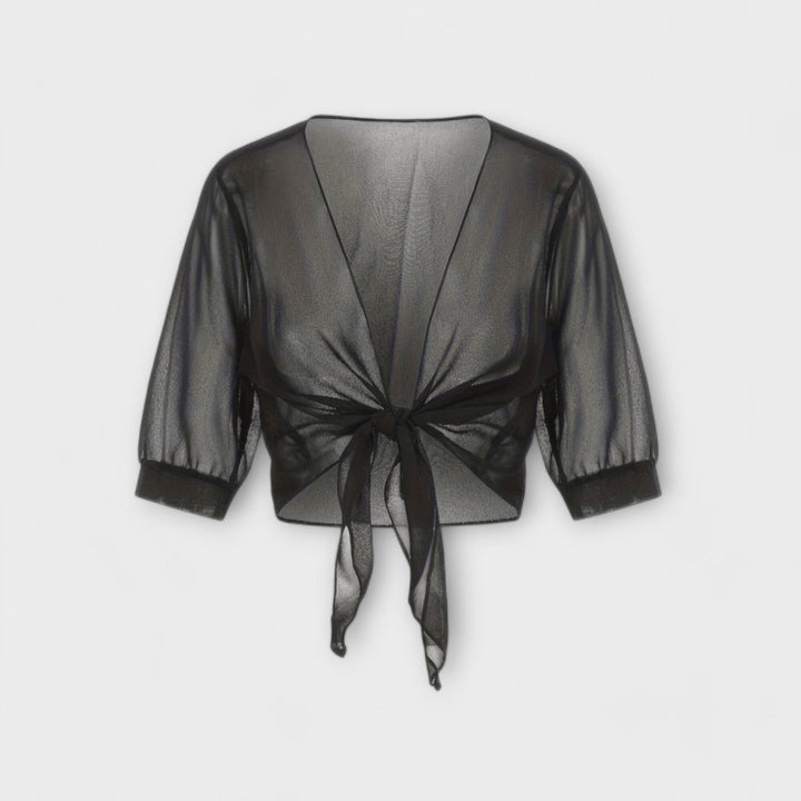 Olivienne – Open-Front Chiffon Blouse