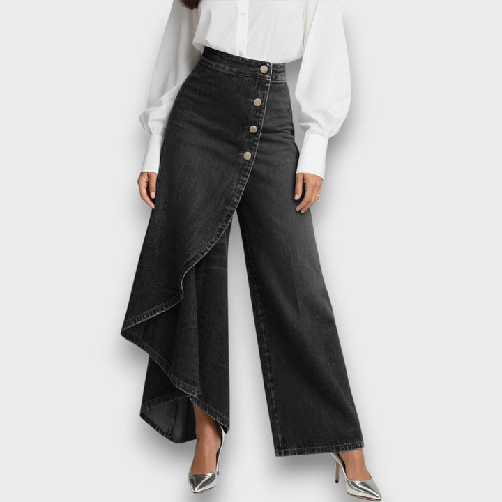 Arlyn – Asymmetric Wrap Denim Pants