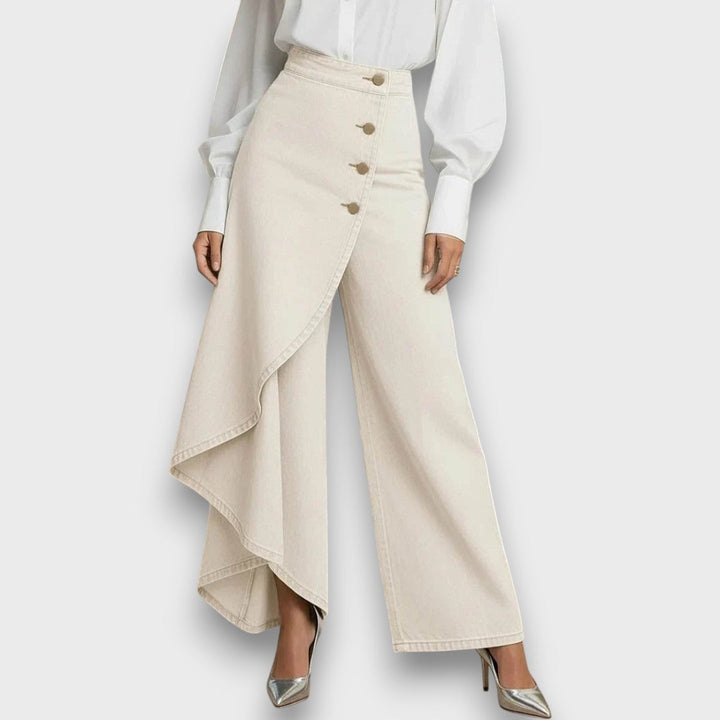 Arlyn – Asymmetric Wrap Denim Pants