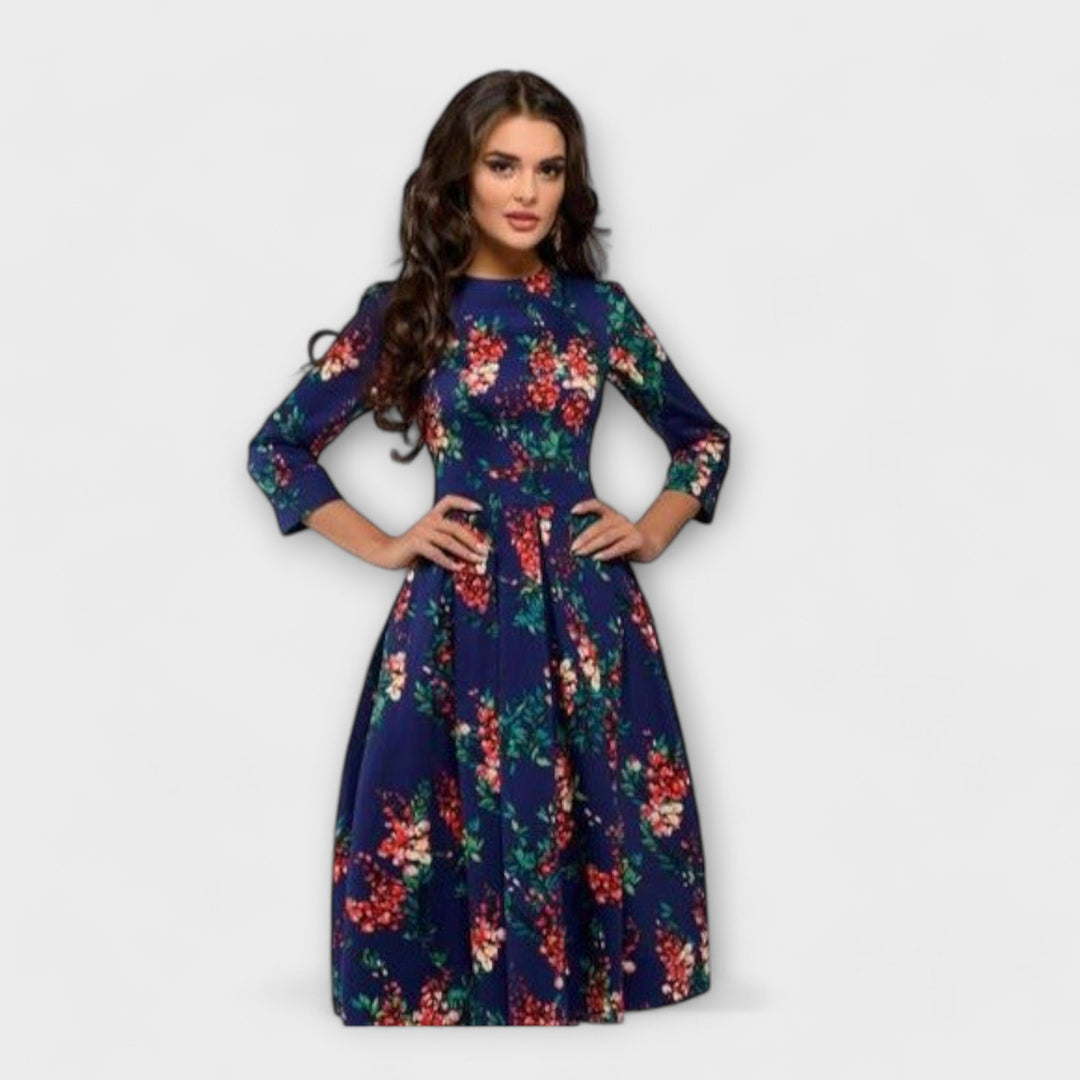 Marivet – Floral Dress with Elegant Waist