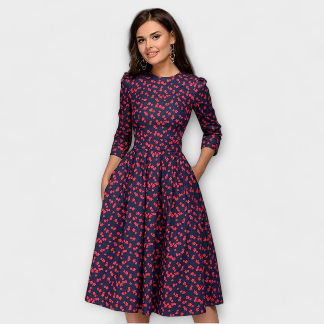 Marivet – Floral Dress with Elegant Waist
