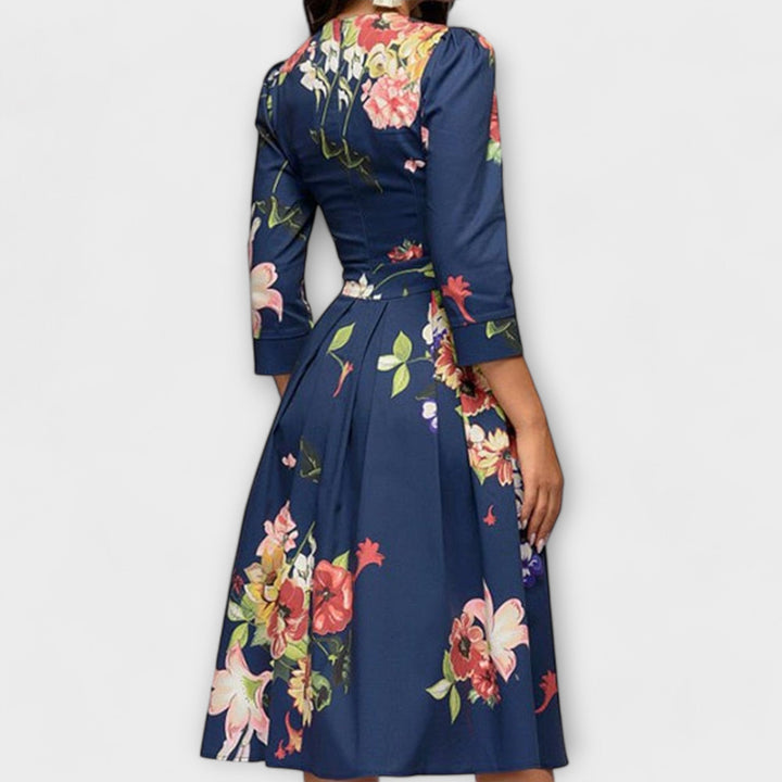 Marivet – Floral Dress with Elegant Waist