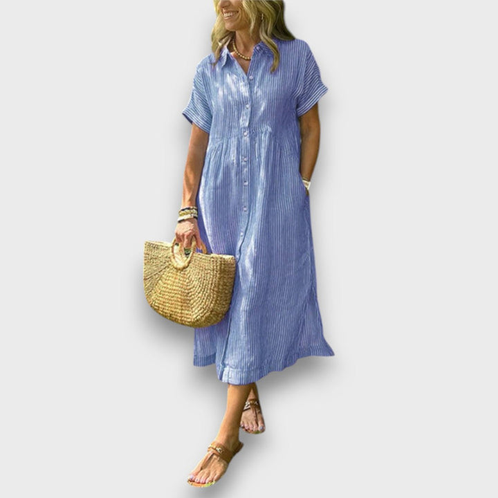Marnea – Striped Dress with Airy Elegance