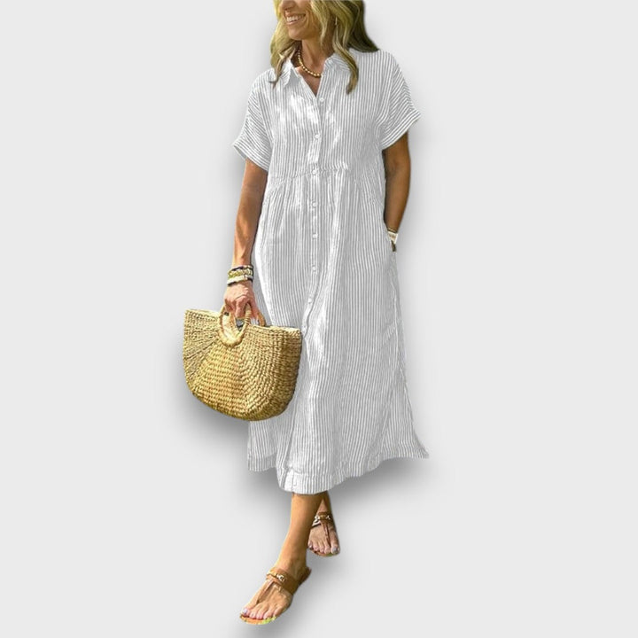 Marnea – Striped Dress with Airy Elegance