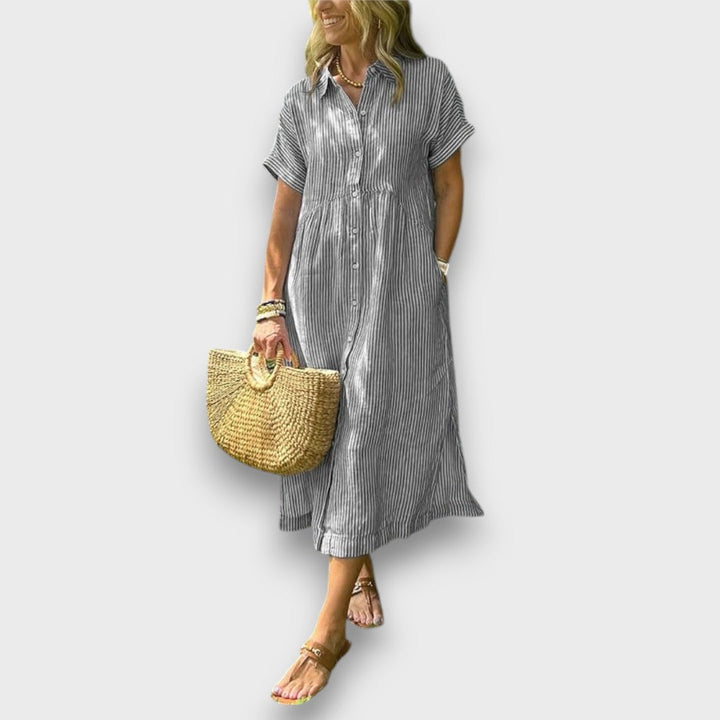 Marnea – Striped Dress with Airy Elegance