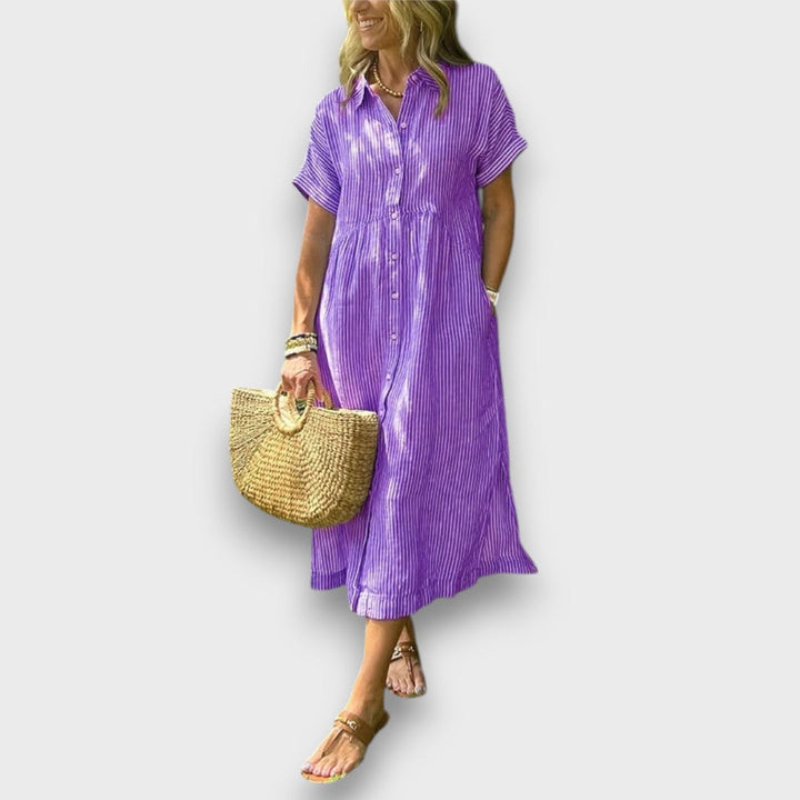 Marnea – Striped Dress with Airy Elegance