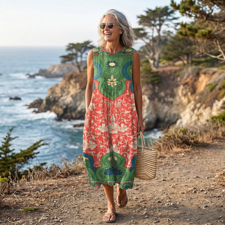 Adeline | Boho Printed Dress